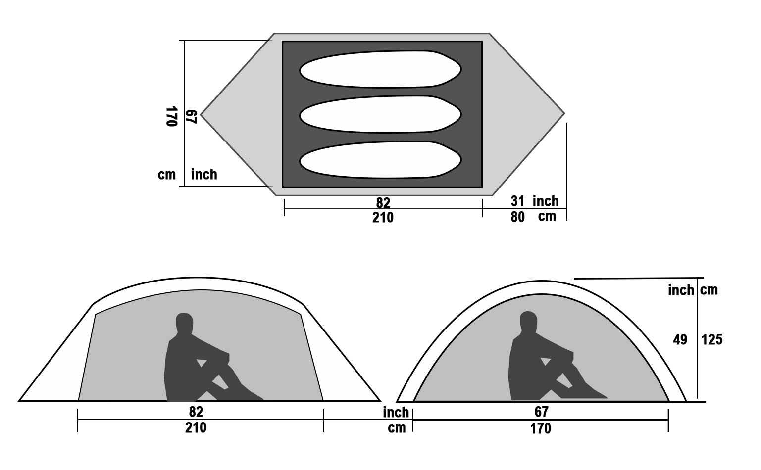 晴空 3 tent - 3F UL GEAR Ultralight 
