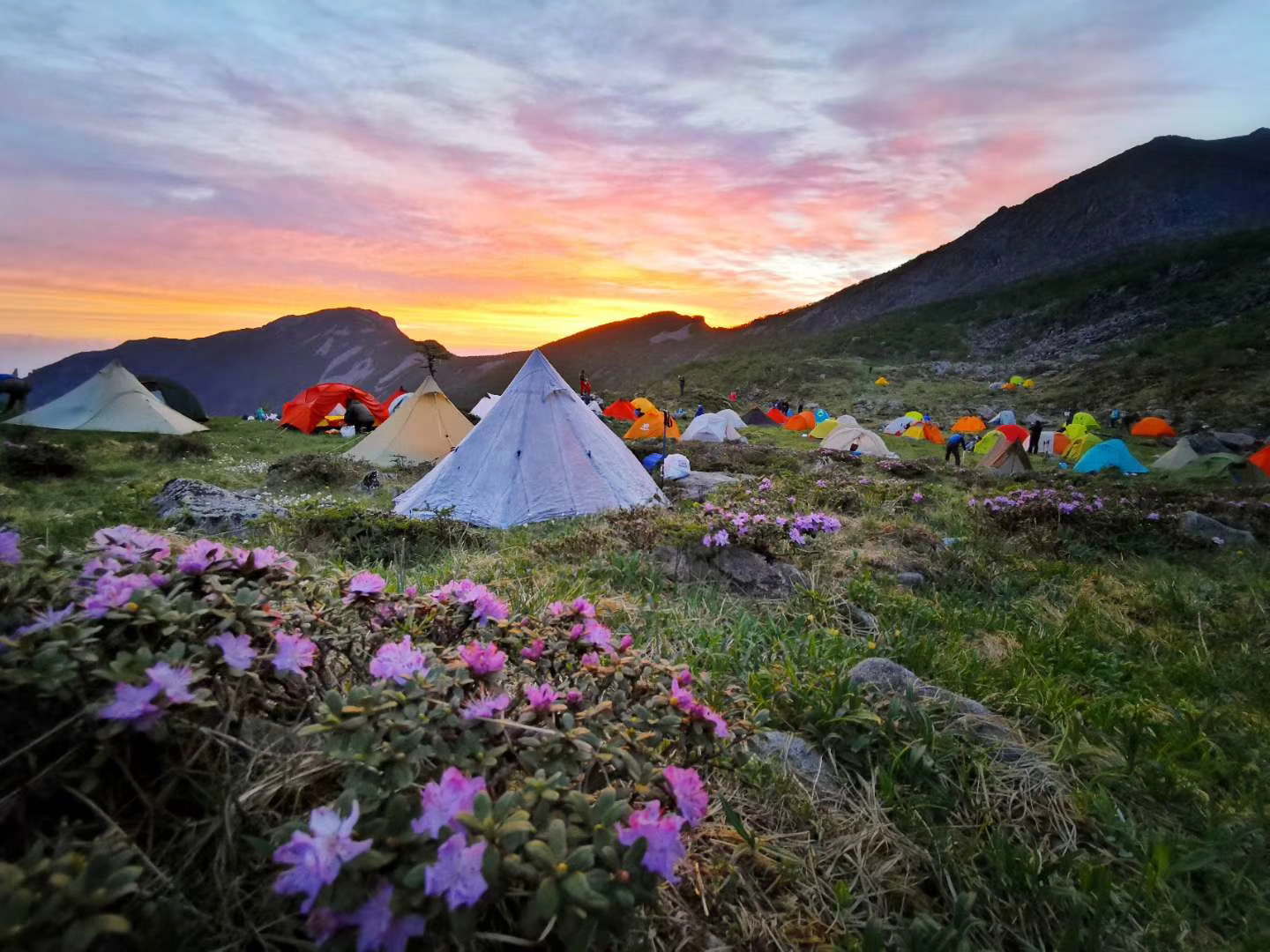 Shuiwozi Camp, jumper's Cuben tent